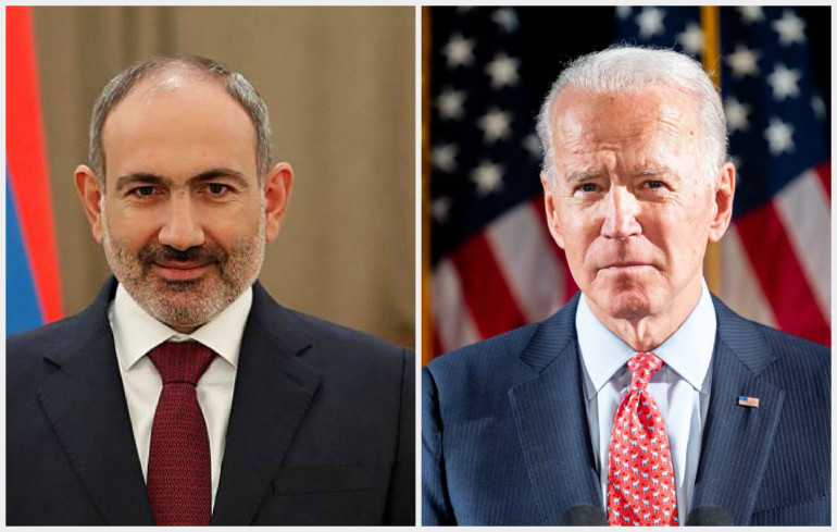 Բարձր ենք գնահատում ԱՄՆ-ի ջանքերը Հայաստան-Ադրբեջան հարաբերությունների կարգավորման ու ԼՂ ժողովրդի իրավունքների և անվտանգության հասցեագրման ուղղությամբ․ Փաշինյանը՝ Բայդենին