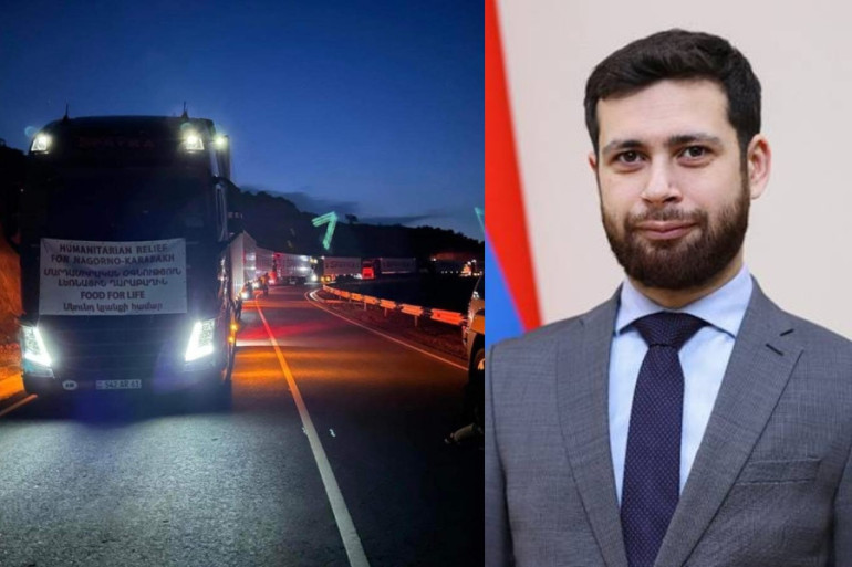 Հայաստանից մեկնած ավտոշարասյունը սպասում է Լաչինի միջանցքով Լեռնային Ղարաբաղ մտնելուն.  Ադրբեջանը չի իրականացնում ՄՔԴ-ի վճիռը` ապահովելու անարգել մուտքը. ՀՀ փոխարտգործնախարար