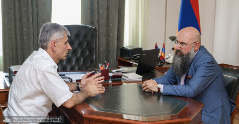ԱՀ ԱԺ նախագահն ընդունել է ԼՂՀ ռուսական համայնքի ղեկավար Ալեքսանդր Բորդովին