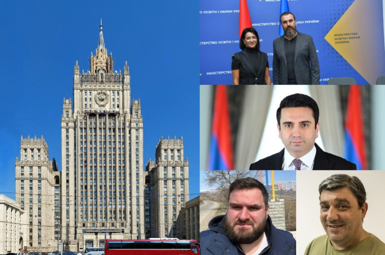 ՌԴ ԱԳՆ-ն բողոքի նոտա է հղել Աննա Հակոբյանի՝ Կիևին օգնություն փոխանցելու, Ալեն Սիմոնյանի հայտարարությունների, Բադալյանի և Գևորգյանի ձերբակալությունների հարցով