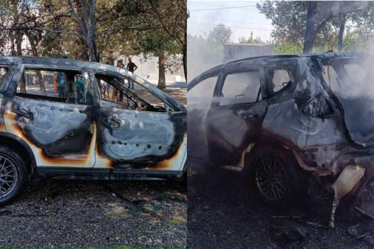 Մասիս քաղաքում «Nissan» է այրվել
