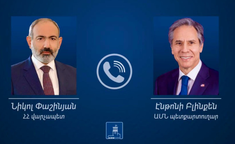 Փաշինյանը և Բլինքենը քննարկել են ԼՂ-ում ստեղծված իրավիճակը