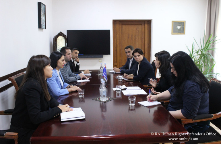 ՀՀ ՄԻՊ-ն ընդունել է Եվրոպայի խորհրդի Արդարադատության և մարդու իրավունքների ոլորտում համագործակցության ծրագրերի բաժնի պետի տեղակալին