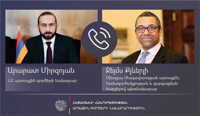 Միրզոյանը բրիտանացի պաշտոնակցի հետ քննարկել է Հարավային Կովկասում առկա անվտանգային իրավիճակը