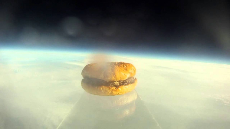 Harvard students send first hamburger into space