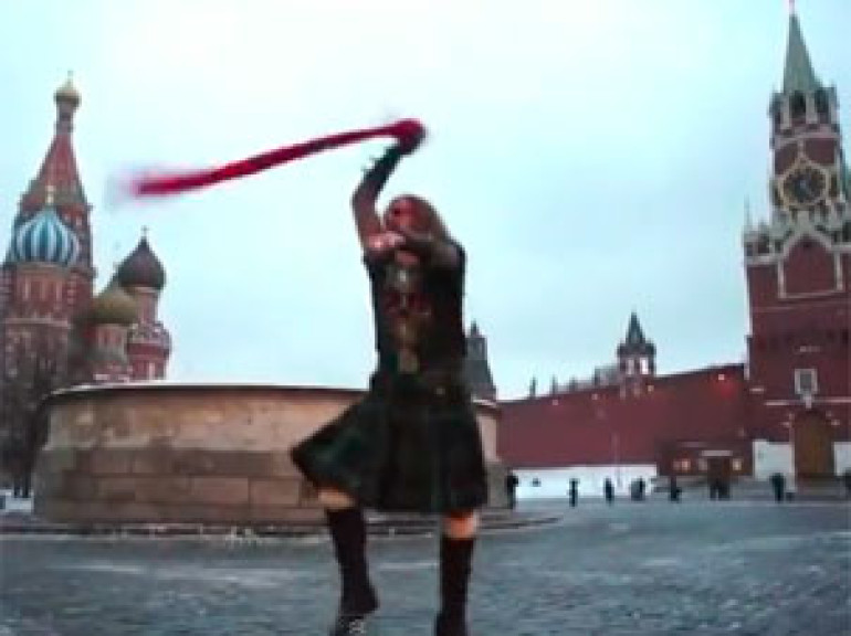 Russian Movie Actor Nikita Zigurda Performs Gangnam Style in Moscow's Central Square