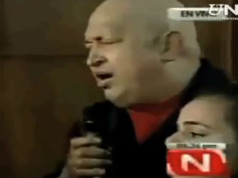 Venezuela's Chavez Sings