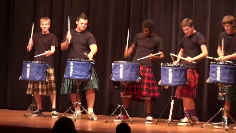 Hot Scots drum line - 2011