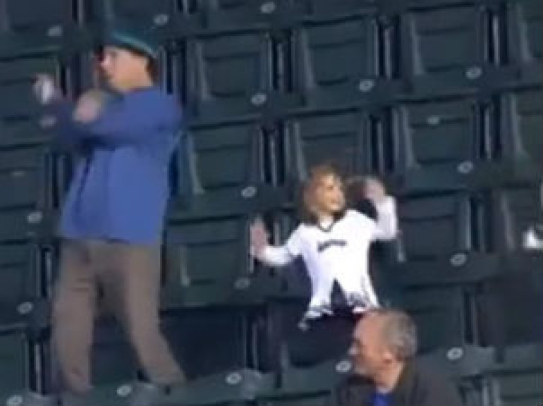 Dad Dancing at Stadium