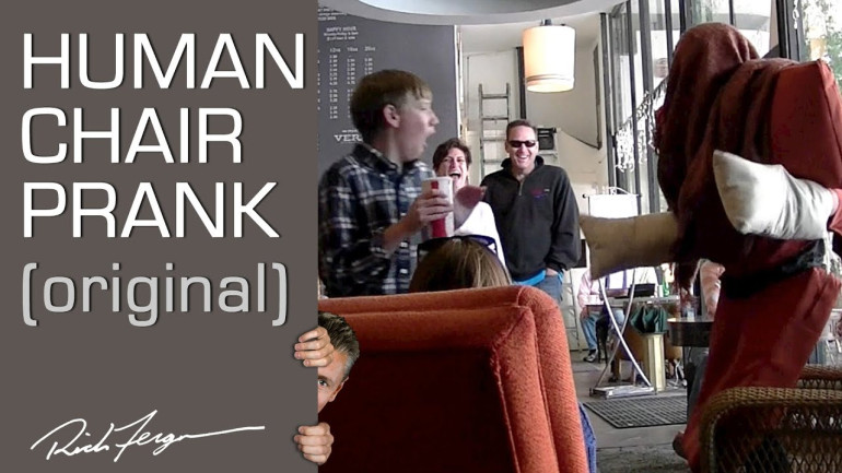 Human Chair scare prank