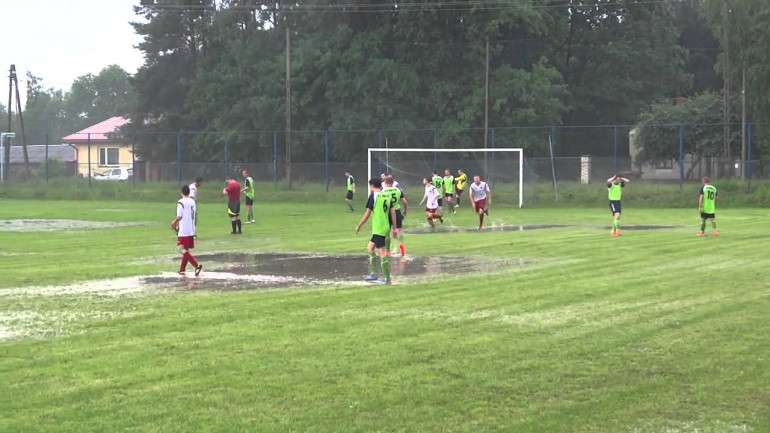 Polish Footballers Celebrate Goal