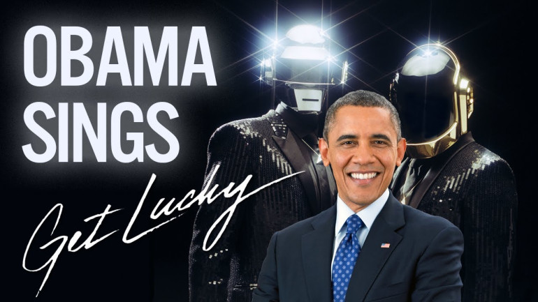 Barack Obama Singing Get Lucky by Daft Punk 