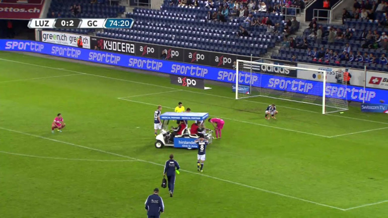 Players Collide in Swiss Football Club Match
