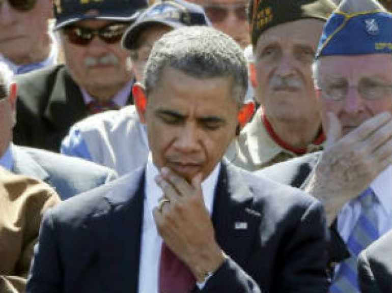 Obama Chews Gum at D-Day 70th Anniversary Event