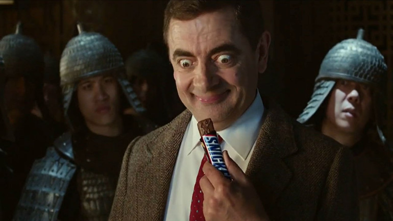 Mr Bean-ը նկարահանվել է Snickers-ի «դու դու չես, երբ քաղցած ես» գովազդում