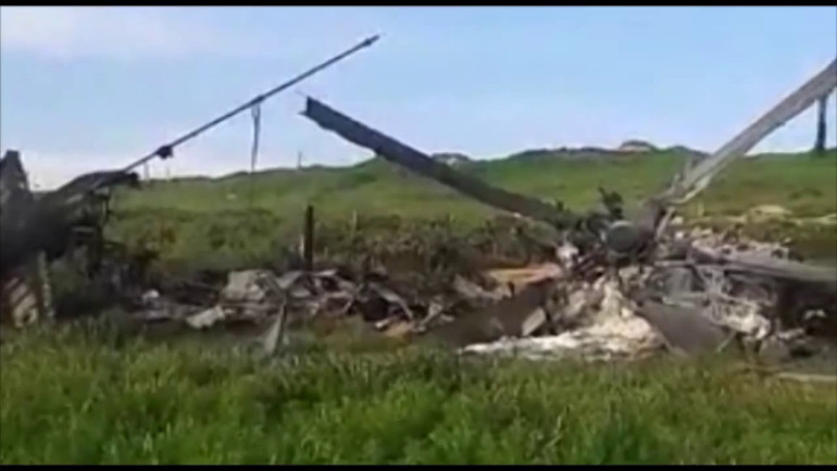 Ադրբեջանական խոցված ՄԻ-24 ուղղաթիռը