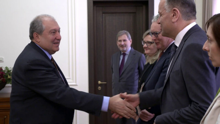 We are Looking Forward to Closer Cooperation with Our EU Partners - Armenian President to Commissioner Johannes Hahn