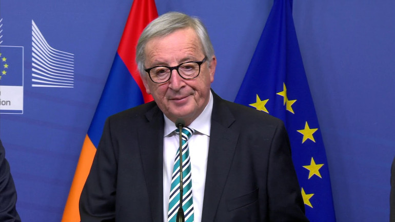 European Commission President Jan-Claude Juncker Holds Press Conference with Nikol Pashinyhan