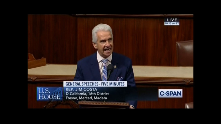 US Congressman Jim Costa Slams Turkey for Recent Actions and Urges Support of Armenian Genocide Recognition