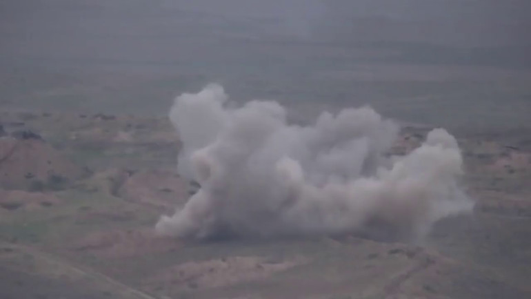 ArmenianTroops Destroy Azerbaijani Armored Fighting Vehicle on Frontline