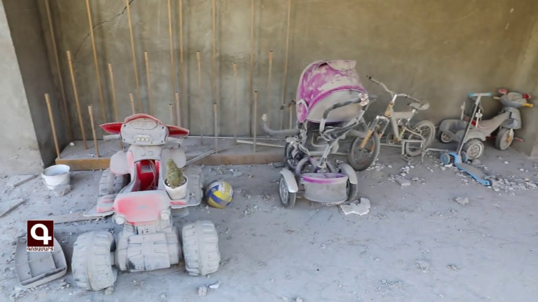 Buildings and Homes Lying in Ruins in Nagorno-Karabakh's Capital After Azerbaijani Shelling