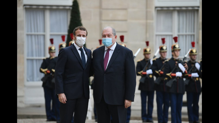 President Armen Sarkissian Meets Emmanuel Macron at Élysée Palace