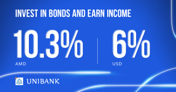 Unibank Issues AMD and USD Bonds with Annual Coupon Rates of 10.3 percent and 6 percent Unibank Issues AMD and USD Bonds with Annual Coupon Rates of 10.3 percent and 6 percent