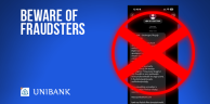 Unibank warns of a new fraud scheme